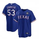 Activewear Baseball Uniform 53 Adolis García Jerseys Royal 2023 World Series Shirt