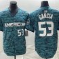 Activewear Baseball Uniform 53 Adolis Garcia Jerseys Teal 2023 All-Star Game Shirt