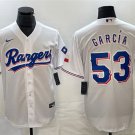 Activewear Baseball Uniform 53 Adolis Garcia Jerseys White Home Player Game Shirt