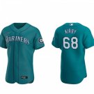 Activewear Baseball Uniform 68 George Kirby Jerseys Aqua Alternate Player Elite Shirt