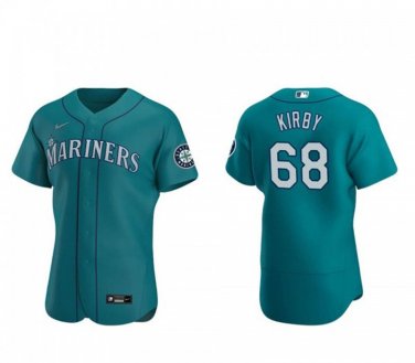 Activewear Baseball Uniform 68 George Kirby Jerseys Aqua Alternate Player Elite Shirt