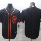 Activewear Baseball Uniform San Francisco Giants Blank Jerseys Black Alternate Shirt