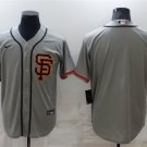 Activewear Baseball Uniform San Francisco Giants Blank Jerseys Gray Road Player Shirt
