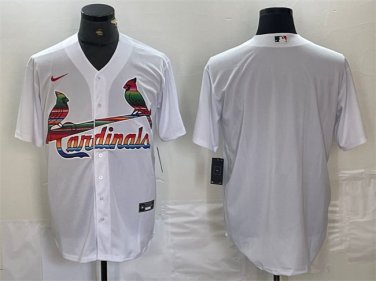Activewear Baseball Uniform St. Louis Cardinals Blank Jerseys White Rainbow Cool Shirt