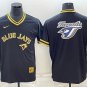 Activewear Baseball Uniform Toronto Blue Jays Blank Jerseys Black Gold Team Big Logo Shirt