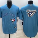 Activewear Baseball Uniform Toronto Blue Jays Blank Jerseys Blue Team Big Logo CoolBase Shirt