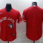 Activewear Baseball Uniform Toronto Blue Jays Blank Jerseys Red Alternate Player Shirt