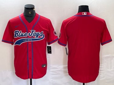 Activewear Baseball Uniform Toronto Blue Jays Blank Jerseys Red CoolBase Shirt
