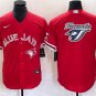 Activewear Baseball Uniform Toronto Blue Jays Blank Jerseys Red Team Big Logo CoolBase Shirt