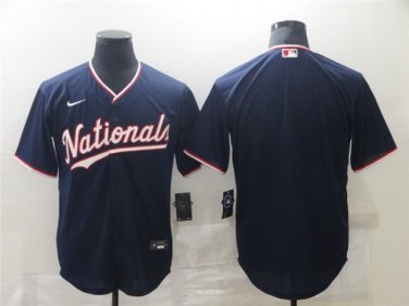 Activewear Baseball Uniform Washington Nationals Blank Jerseys Navy Alternate Shirt
