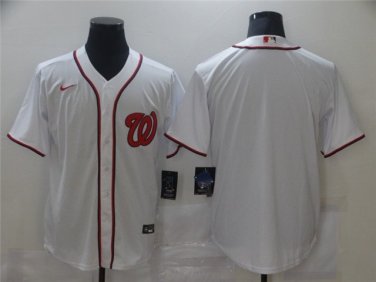 Activewear Baseball Uniform Washington Nationals Blank Jerseys White Home Game Shirt