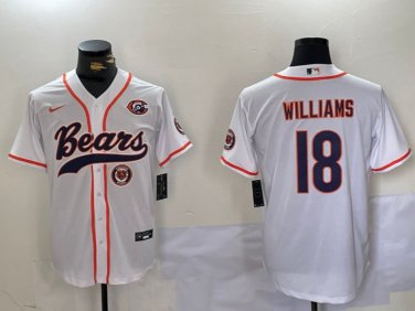 Caleb Williams #18 Chicago Bears Stitched Jersey White