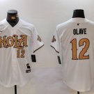 Chris Olave #12 New Orleans Saints Stitched Jersey White