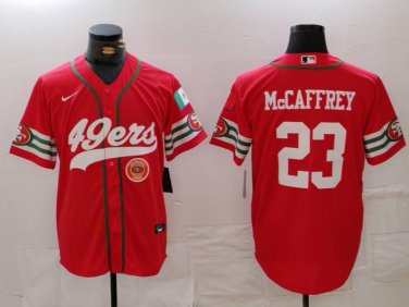 Christian McCaffrey #23 San Francisco 49ers Stitched Jersey Scarlet