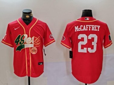 Christian McCaffrey #23 San Francisco 49ers Stitched Jersey Scarlet Fans