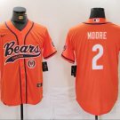 D.J. Moore #2 Chicago Bears Stitched Jersey Orange