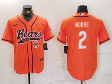 D.J. Moore #2 Chicago Bears Stitched Jersey Orange