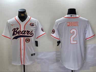 D.J. Moore #2 Chicago Bears Stitched Jersey White