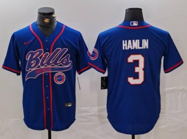 Damar Hamlin #3 Buffalo Bills Stitched Jersey Royal