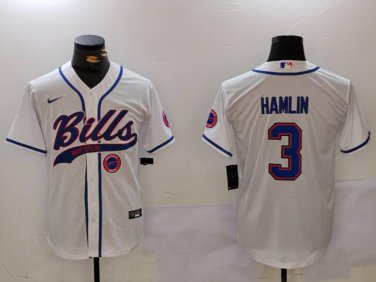 Damar Hamlin #3 Buffalo Bills Stitched Jersey White