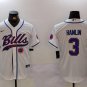 Damar Hamlin #3 Buffalo Bills Stitched Jersey White