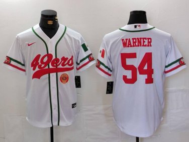 Fred Warner #54 San Francisco 49ers Stitched Jersey White