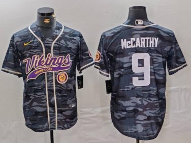 J.J. McCarthy #9 Minnesota Vikings Stitched Jersey Camouflage