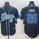 Jahmyr Gibbs #26 Detroit Lions Stitched Jersey Black