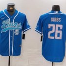 Jahmyr Gibbs #26 Detroit Lions Stitched Jersey Blue