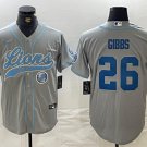 Jahmyr Gibbs #26 Detroit Lions Stitched Jersey Gray
