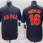 Japan Uniform 16 Shohei Ohtani Jerseys 2023 Black World Baseball Classic Shirt