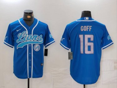 Jared Goff #16 Detroit Lions Stitched Jersey Blue