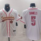 Jayden Daniels #5 Washington Commanders Stitched Jersey White