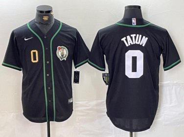 Jayson Tatum #0 Boston Celtics Stitched Jersey Black