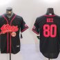 Jerry Rice #80 San Francisco 49ers Stitched Jersey Black