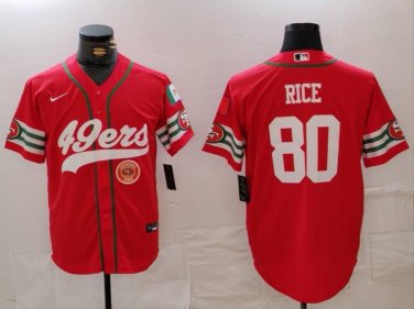 Jerry Rice #80 San Francisco 49ers Stitched Jersey Scarlet