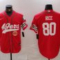 Jerry Rice #80 San Francisco 49ers Stitched Jersey Scarlet