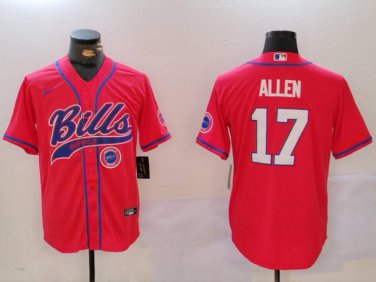 Josh Allen #17 Buffalo Bills Stitched Jersey Red