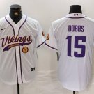 Joshua Dobbs #15 Minnesota Vikings Stitched Jersey White