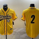 Justin Fields #2 Pittsburgh Steelers Stitched Jersey Yellow