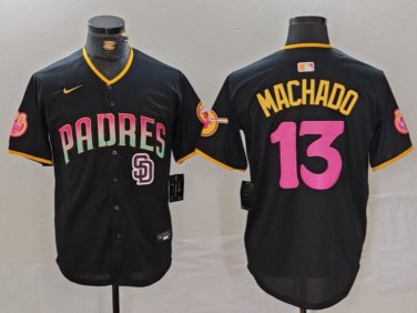 Manny Machado #13 San Diego Padres Limited Fashion Jersey Black