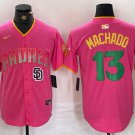 Manny Machado #13 San Diego Padres Limited Fashion Jersey Pink