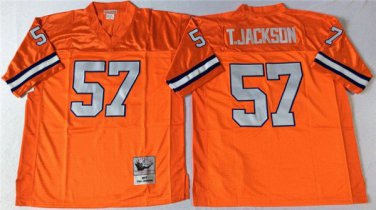 mens & youth Activewear  Uniform #57 Tom Jackson Jerseys M&N Vintage Orange Throwback Shirt