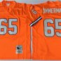 mens & youth Activewear  Uniform #65 Gary Zimmerman Jerseys Vintage Orange Throwback Shirt