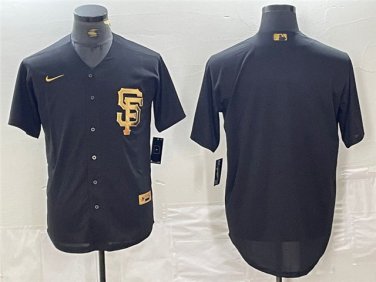 mens & youth Activewear Baseball Uniform San Francisco Giants Blank Jerseys Black Gold Team Shirt