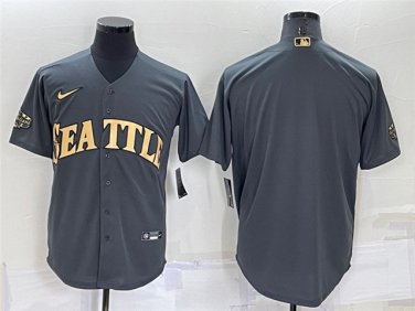 mens & youth Activewear Baseball Uniform Seattle Mariners Blank Jerseys Charcoal 2022 All-Star Shirt