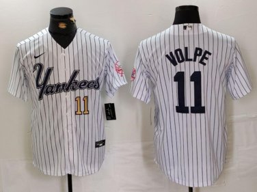 Men's Anthony Volpe #11 New York Yankees Home Player Jersey White