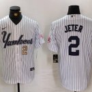 Men's Derek Jeter #2 New York Yankees Home Player Jersey White
