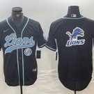 Men's Detroit Lions Stitched Jersey Black