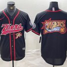 Men's Philadelphia 76ers Stitched Jersey Black